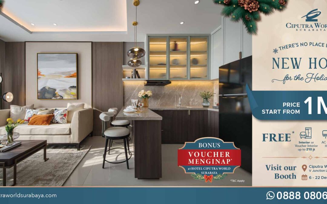 New Home For The Holidays! Free Interior , Free AC+Water Heater,  Free Biaya KPA+ BPHTB dan Bonus Voucher!