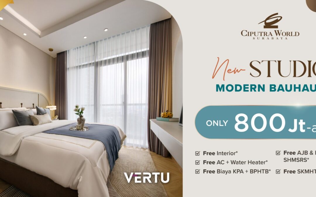 Dapatkan New Studio Modern Vertu Apartment! Only 800 Juta-an!